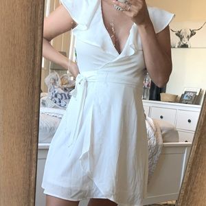 White Ruffle Dress
